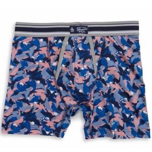 Original Penguin Men's Pigeon Camo Single Novelty Boxer Brief Snorkle Blue